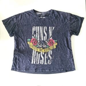 Guns N' Roses Appetite For Destruction Black Acid Wash T-shirt